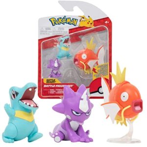 Pokémon Battle Figure 3-Pack Totodile, Toxel, Magikarp 5 cm