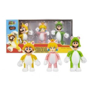 NINTENDO SUPER MARIO 3D WORLD 3PACK FIGURE 10CM. (Action Figures)