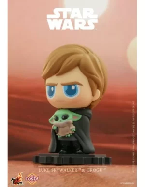 Star Wars: The Mandalorian Cosbi Mini Figure Luke Skywalker Grogu 8 cm