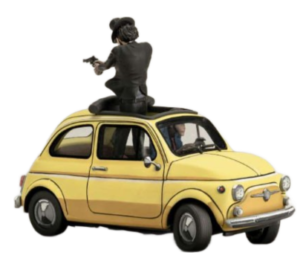 INFINITE Lupin III Lupin & Jigen su Fiat 500 Scala 1:18