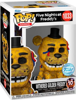 FUNKO POP FNAF 10th Withered Golden Freddy 1033